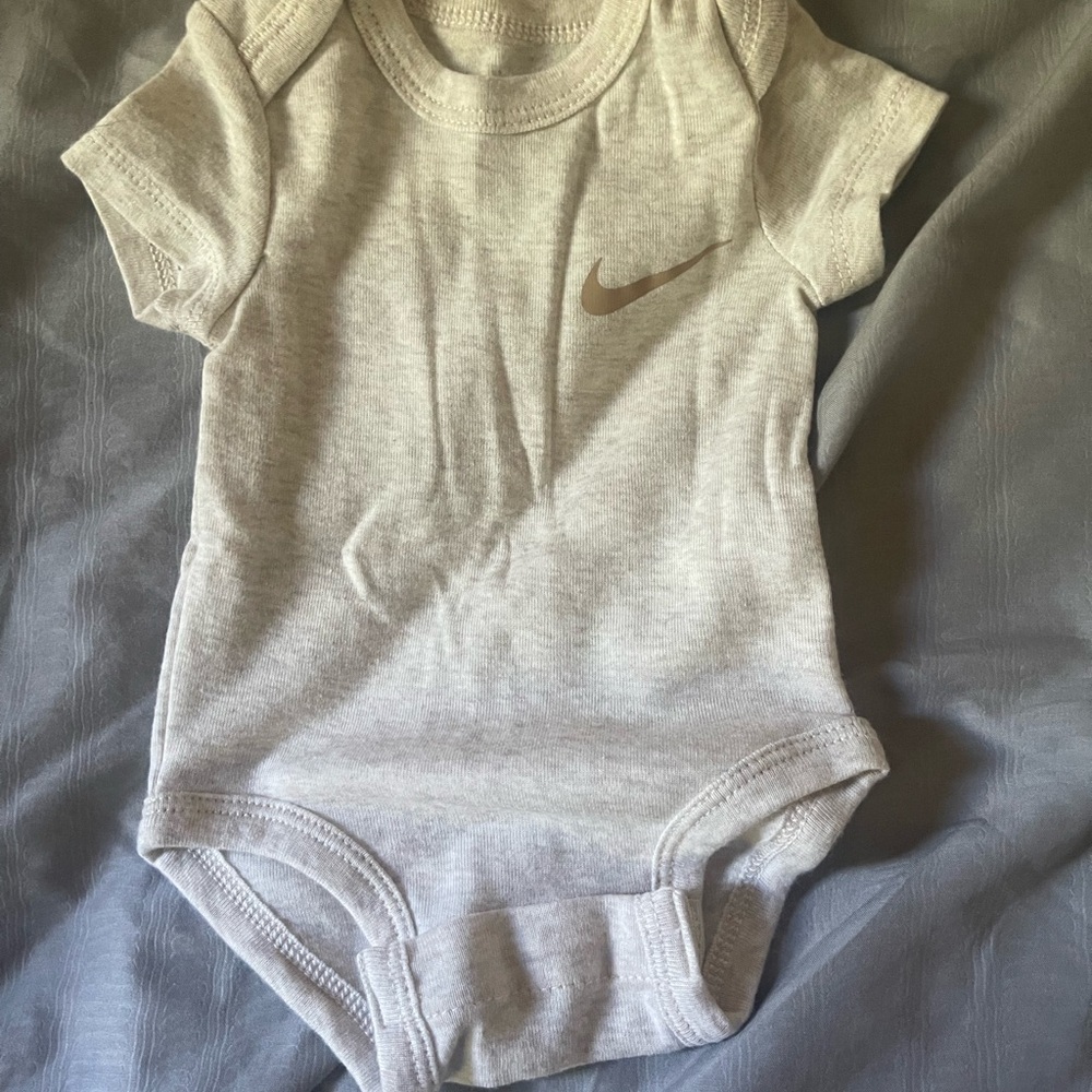 Nike Light Gray Baby Bodysuit